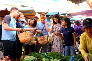Local Market – Organic Herb Garden – Cooking Class – Basket Boat Tour